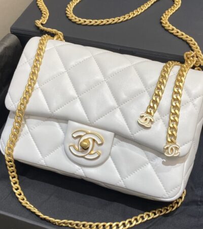 Replica CHANEL 22P Enamel Bag White - Best Fake Designer Bags