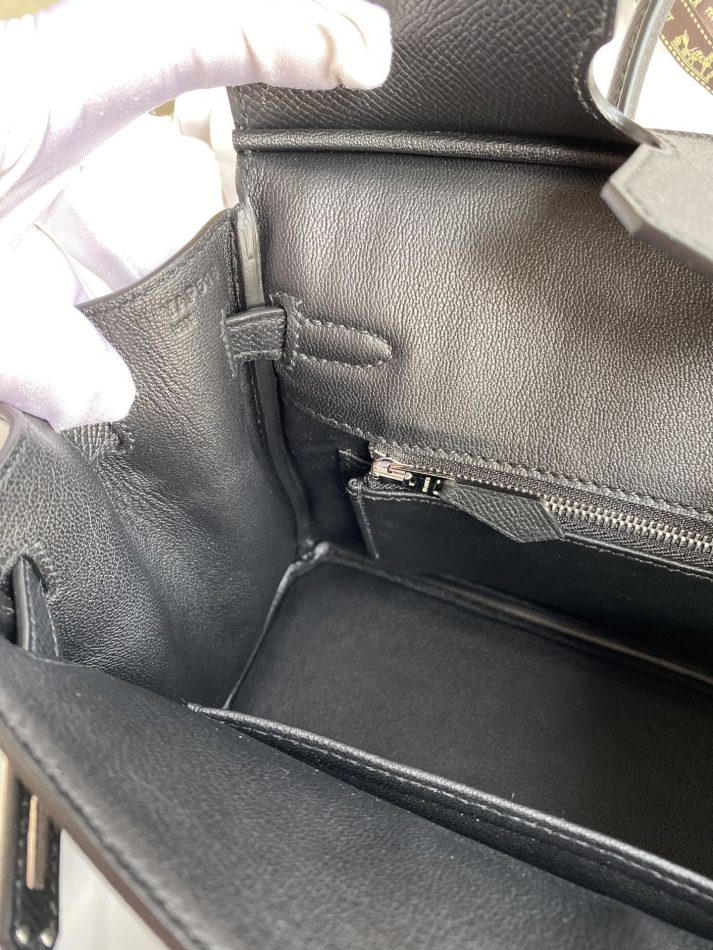 Replica Hermes Birkin Epsom Black Silver - premium 1:1 fake handbag model