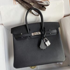 Replica Hermes Birkin Epsom Black Silver - Best Fake Designer Bags