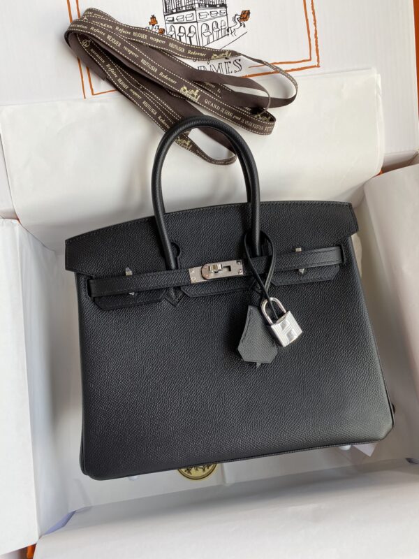 Replica Hermes Birkin Epsom Black Silver - Best Fake Designer Bags