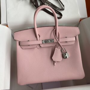 Replica Hermes Birkin Epsom Pink Silver - Best Fake Designer Bags