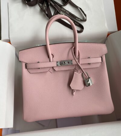 Replica Hermes Birkin Epsom Pink Silver - Best Fake Designer Bags