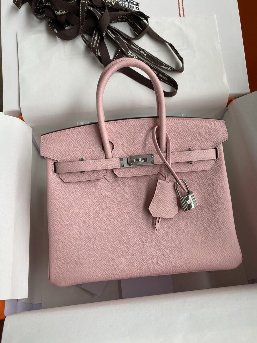 Replica Hermes Birkin Epsom Pink Silver - Best Fake Designer Bags