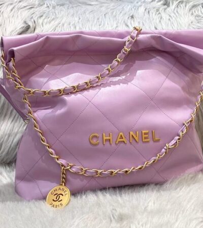Replica CHANEL 22 Small Handbag Purple - Best Fake Designer Bags