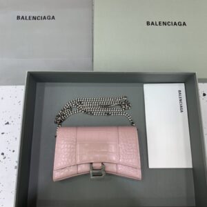 Replica Balenciaga Hourglass On Chain Pink - Best Fake Designer Bags