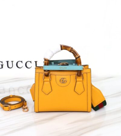 Replica Gucci Diana Small Tote Yellow - Best Fake Designer Bags