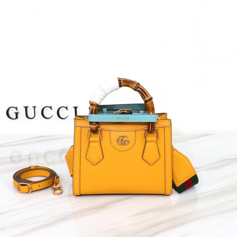Replica Gucci Diana Small Tote Yellow - Best Fake Designer Bags
