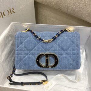 Replica Dior Caro Bag Denim Blue - Best Fake Designer Bags