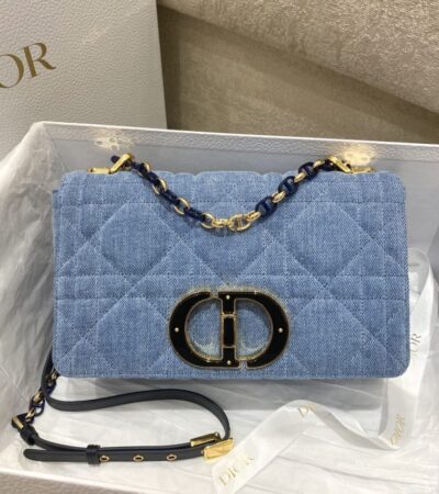 Replica Dior Caro Bag Denim Blue - Best Fake Designer Bags