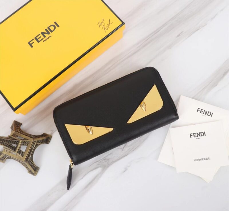 Replica Fendi Yellow Eyes Wallet - Best Fake Designer Bags