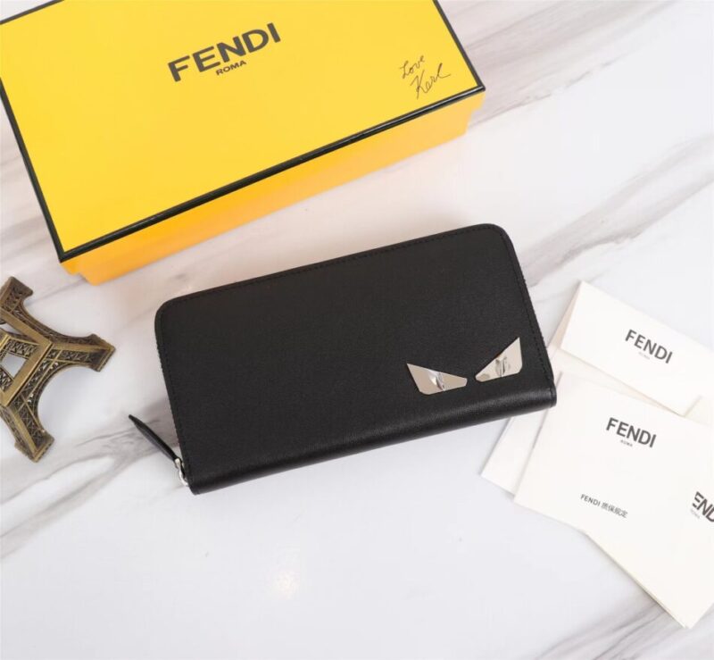 Replica Fendi Grey Eyes Wallet - Best Fake Designer Bags