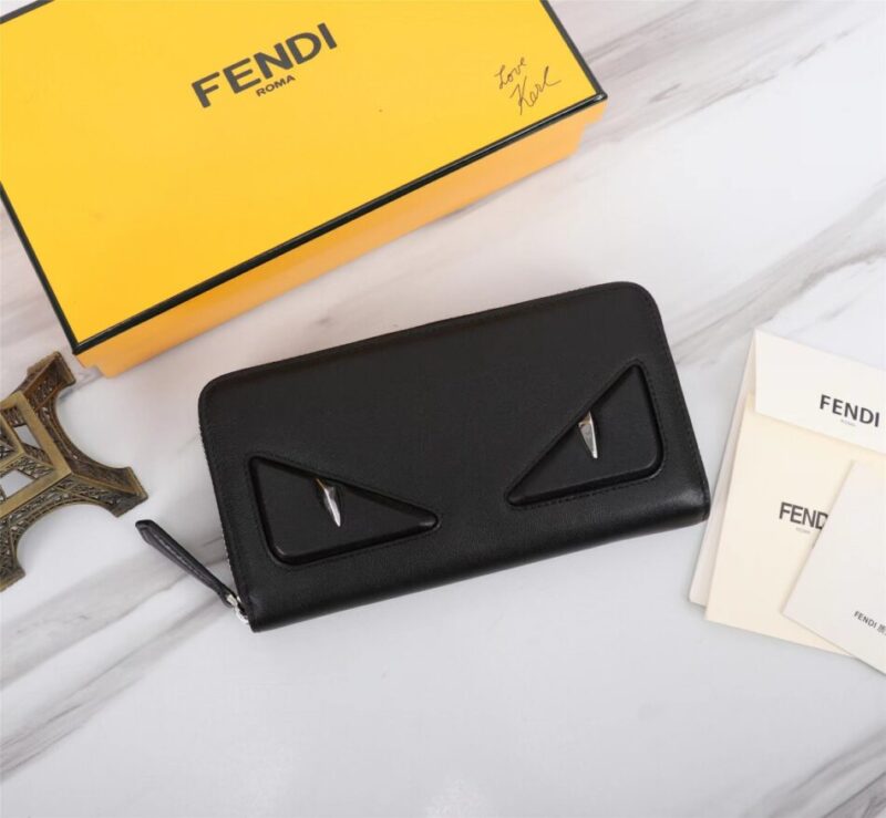 Replica Fendi Black Eyes Wallet - Best Fake Designer Bags