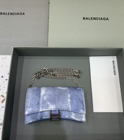 Replica Balenciaga Hourglass On Chain Denim - Best Fake Designer Bags
