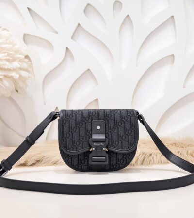 Replica Dior Mini Gallop Bag with Strap Black Canvas - Best Fake Designer Bags