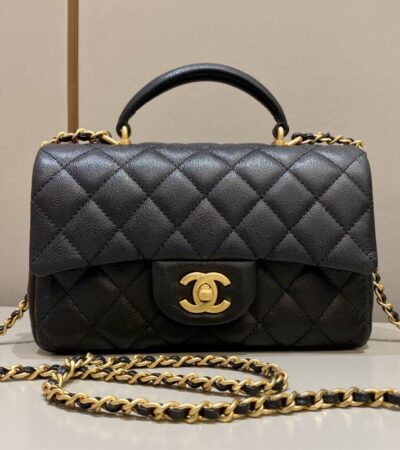 Replica CHANEL CF 20 cm Handle Black - Best Fake Designer Bags