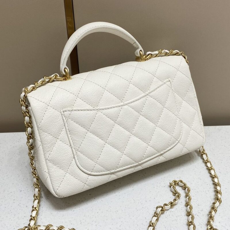 Replica CHANEL CF Handle White - premium-grade designer purse dupe