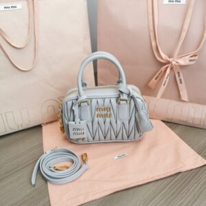 Replica Miu Miu Arcadie Small Light Blue - Best Fake Designer Bags