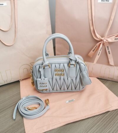 Replica Miu Miu Arcadie Small Light Blue - Best Fake Designer Bags