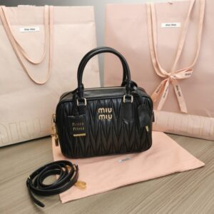 Replica Miu Miu Arcadie Medium Black - Best Fake Designer Bags