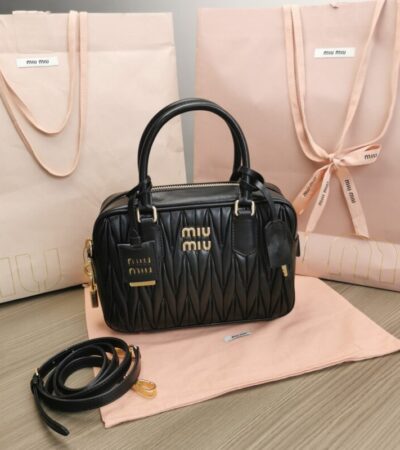 Replica Miu Miu Arcadie Medium Black - Best Fake Designer Bags