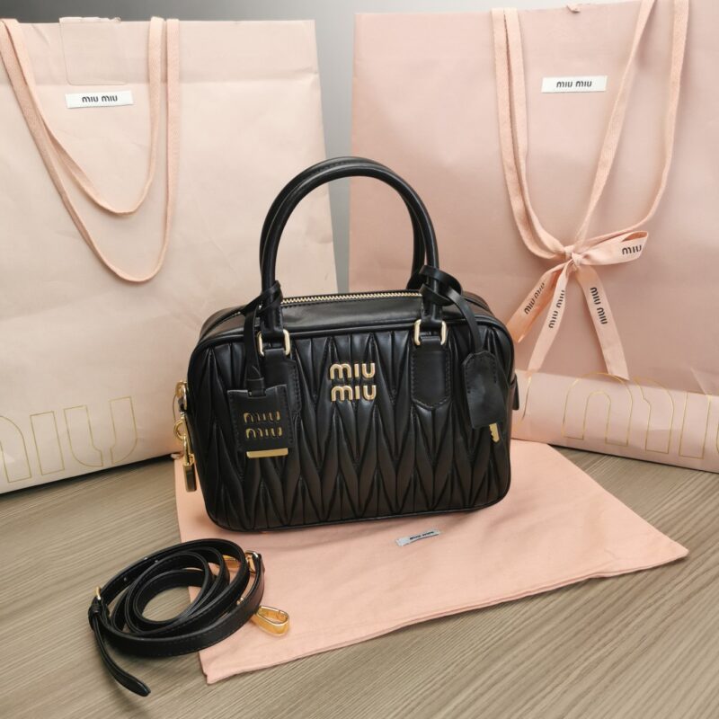 Replica Miu Miu Arcadie Medium Black - Best Fake Designer Bags