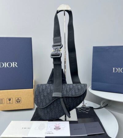 Replica Dior Saddle Bag Oblique Black - Best Fake Designer Bags