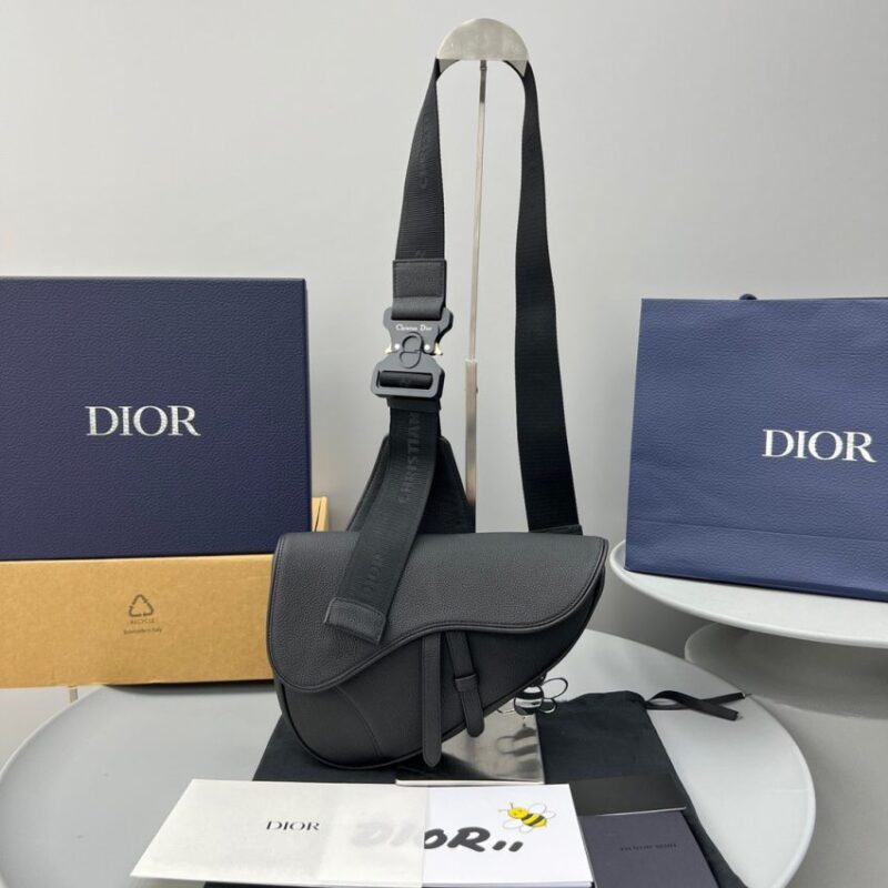 Replica Dior Saddle Bag  Full Black Calfskin - Best Fake Designer Bags