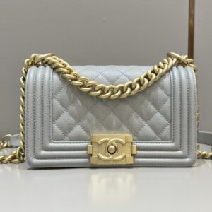 Replica CHANEL Le Boy Grey Gold - Best Fake Designer Bags