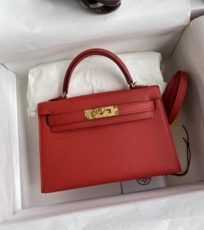 Replica Hermes Kelly Epsom Bright Red - Best Fake Designer Bags