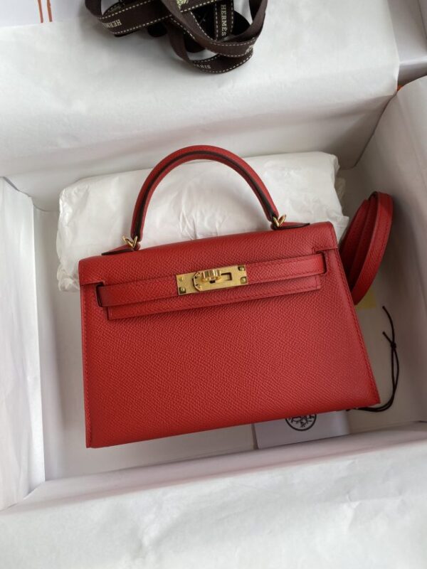Replica Hermes Kelly Epsom Bright Red - Best Fake Designer Bags