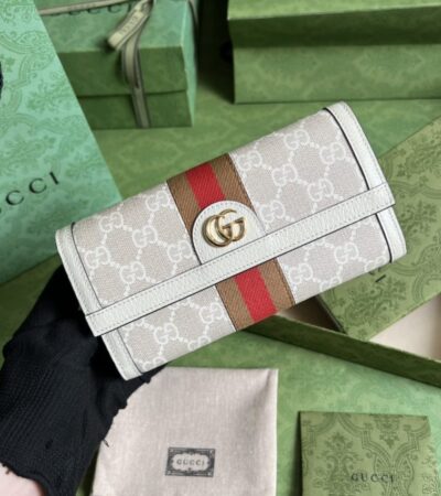 Replica Gucci Ophidia Long Wallet White - Best Fake Designer Bags