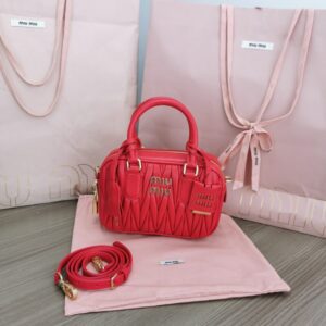 Replica Miu Miu Arcadie Small Red - Best Fake Designer Bags