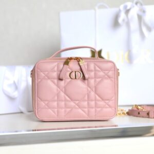 Replica Dior Caro Box Bag Pink - Best Fake Designer Bags
