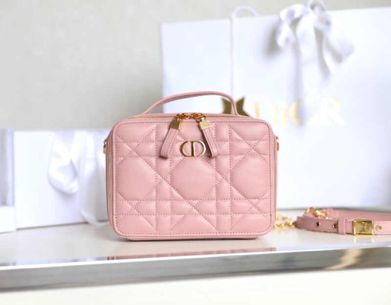 Replica Dior Caro Box Bag Pink - Best Fake Designer Bags