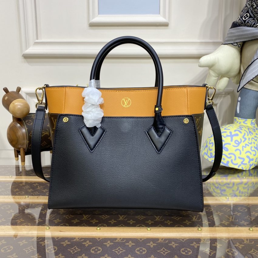 Replica Louis Vuitton On My Side Black-Brown - best-selling designer handbag dupe
