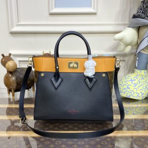 Replica Louis Vuitton On My Side Black-Brown - top-tier luxury replica shoulder bag