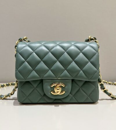 Replica CHANEL Classic Flap 17cm Green - Best Fake Designer Bags