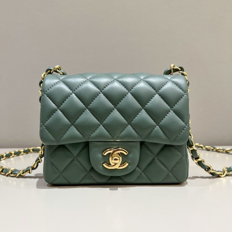 Replica CHANEL Classic Flap 17cm Green - Best Fake Designer Bags