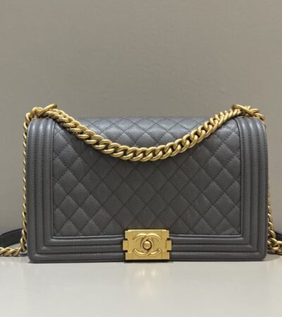 Replica CHANEL Le Boy Large Grey - Best Fake Designer Bags