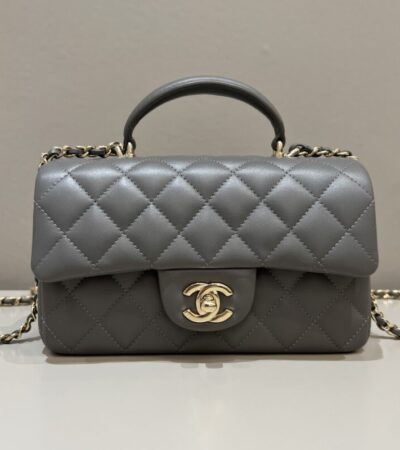 Replica CHANEL CF 20 cm With Handle Beige - Best Fake Designer Bags
