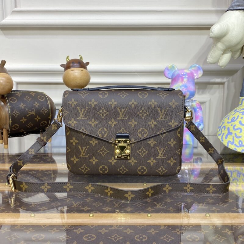 Replica Louis Vuitton Pochette Metis Shoulder Bag Brown - high-quality designer bag clone
