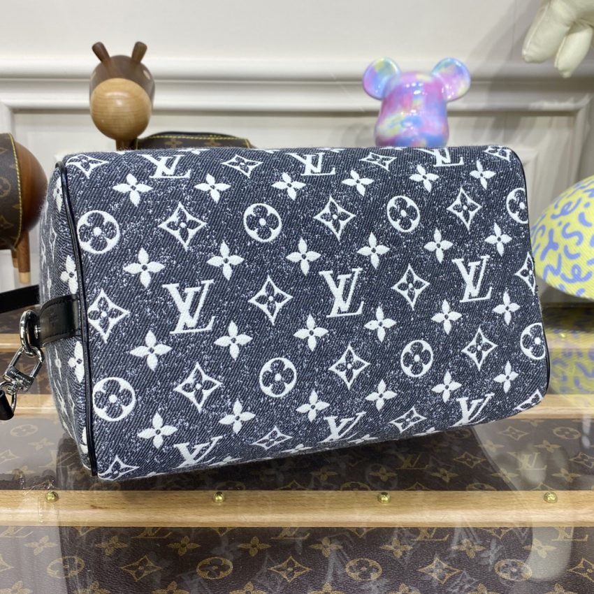 Replica Louis Vuitton Speedy Bandouliere 25 Denim Canvas - high-quality designer bag clone