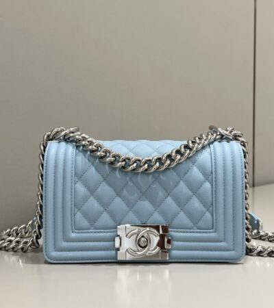 Replica CHANEL Le Boy Light Blue - Best Fake Designer Bags