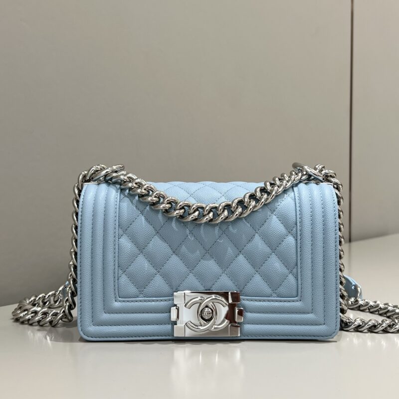 Replica CHANEL Le Boy Light Blue - Best Fake Designer Bags
