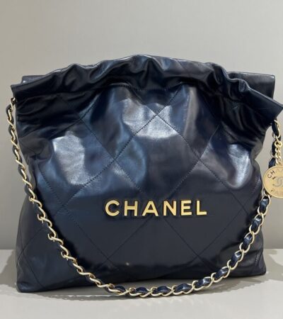Replica CHANEL 22 Small Handbag Dark Blue - Best Fake Designer Bags