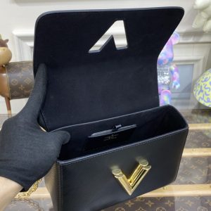 Replica Louis Vuitton Twist Black With Chain - authentic-look luxury purse replica