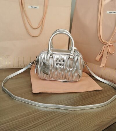 Replica Miu Miu Arcadie Small Silver - Best Fake Designer Bags