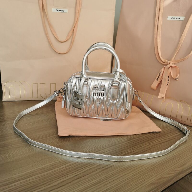 Replica Miu Miu Arcadie Small Silver - Best Fake Designer Bags