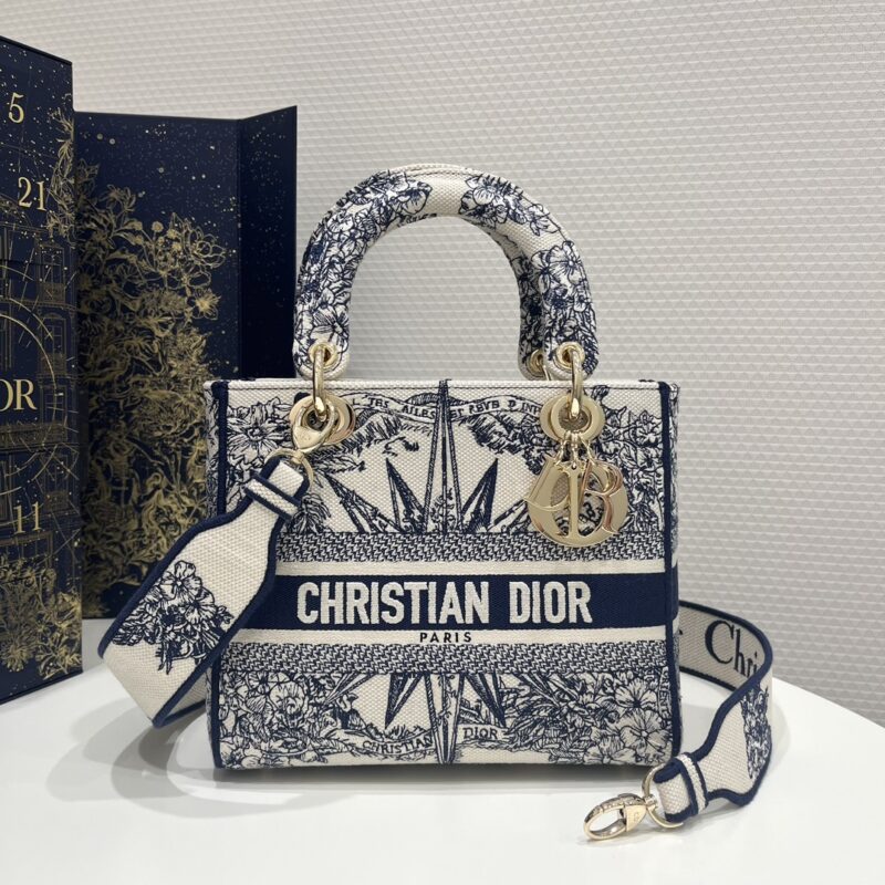 Replica Lady Dior D-Lite Blue Star - Best Fake Designer Bags