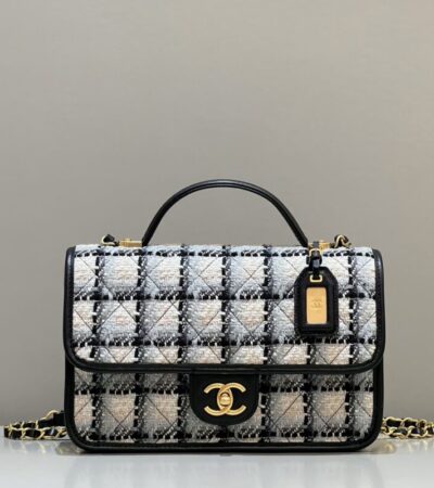Replica CHANEL 22K Postman Woolen Tofu Bag - Best Fake Designer Bags